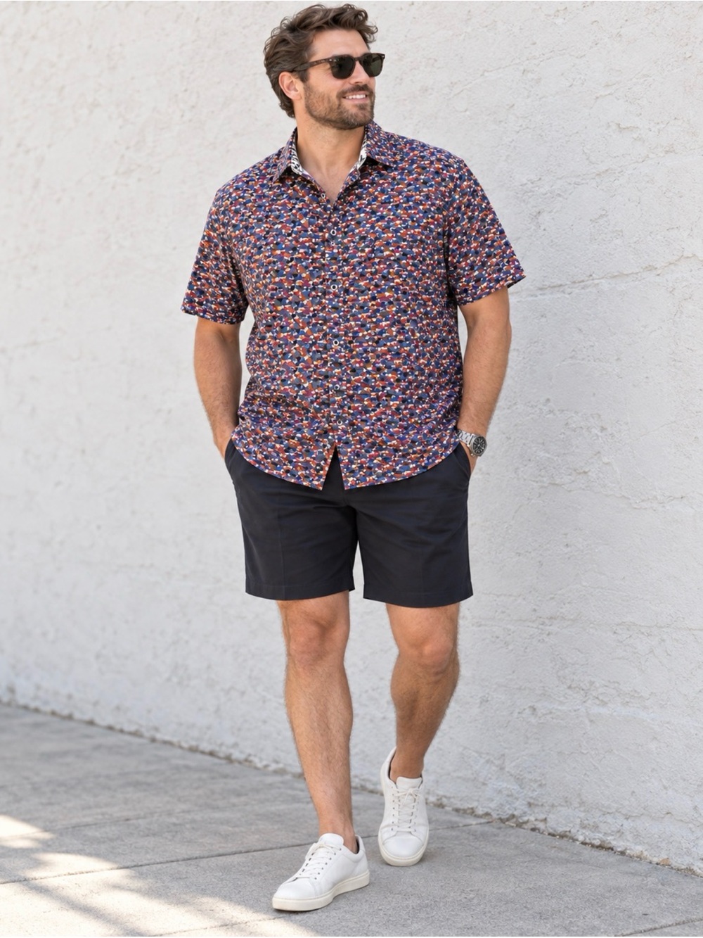 Title: Robert Graham Multicolor Sheep Print Short Sleeve Shirt Men’s 2XL